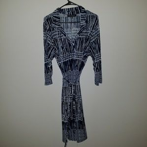 Black and blue gently worn flirty dress
